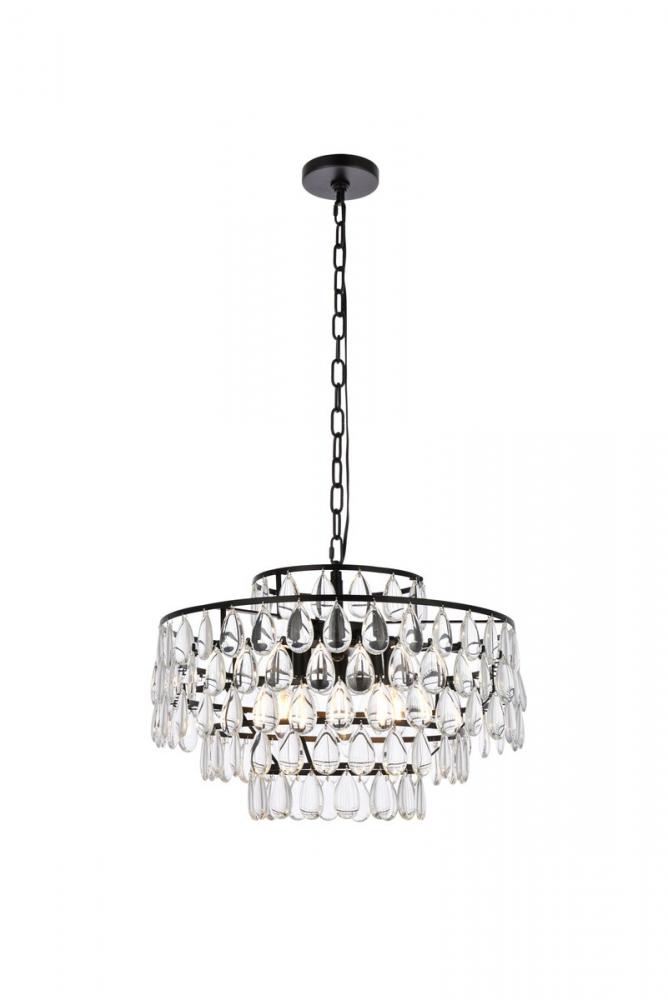 Mila 20 inch pendant in black