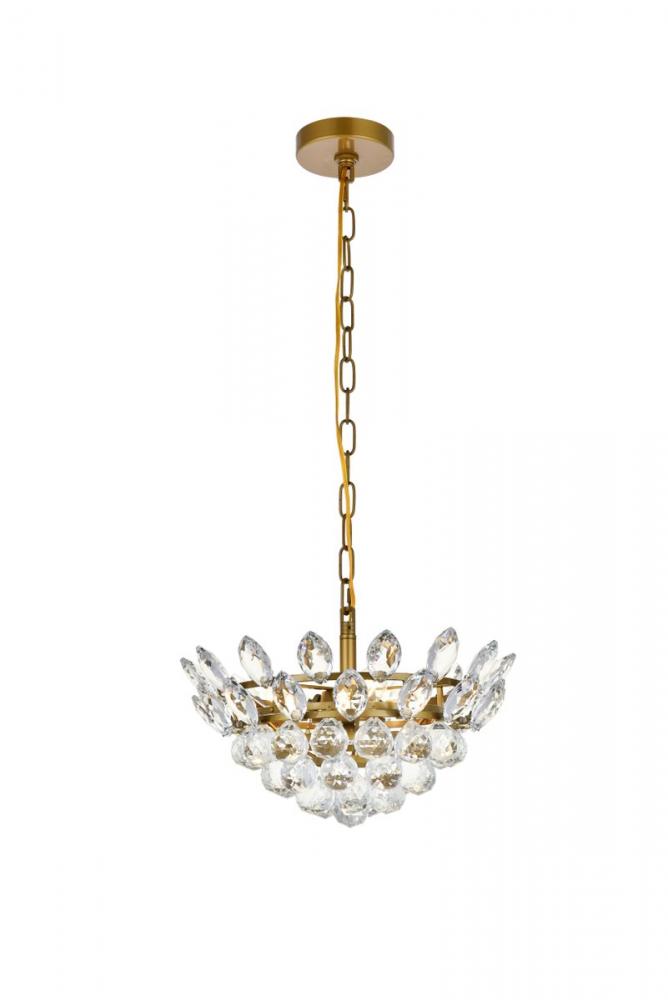 Emilia 14 inch pendant in brass