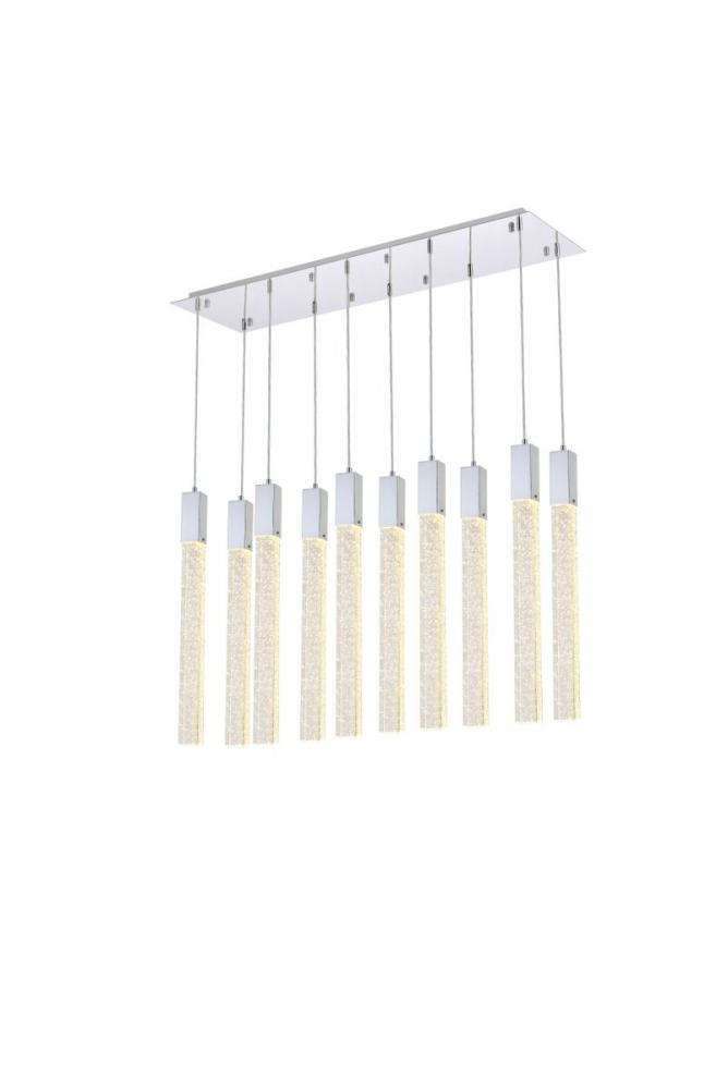 Weston 10 lights pendant in chrome