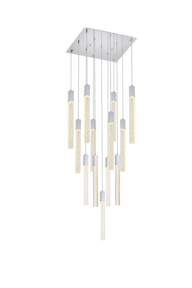 Weston 13 lights pendant in chrome