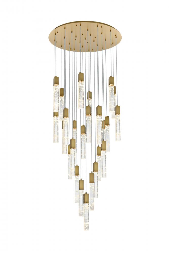 Pendant D42"H24"L25 Satin Gold