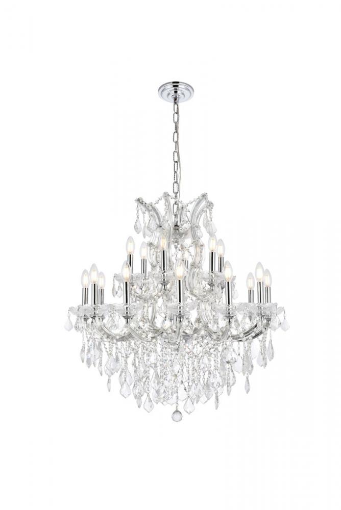 Maria Theresa 19 light Chrome Chandelier Clear Royal Cut Crystal