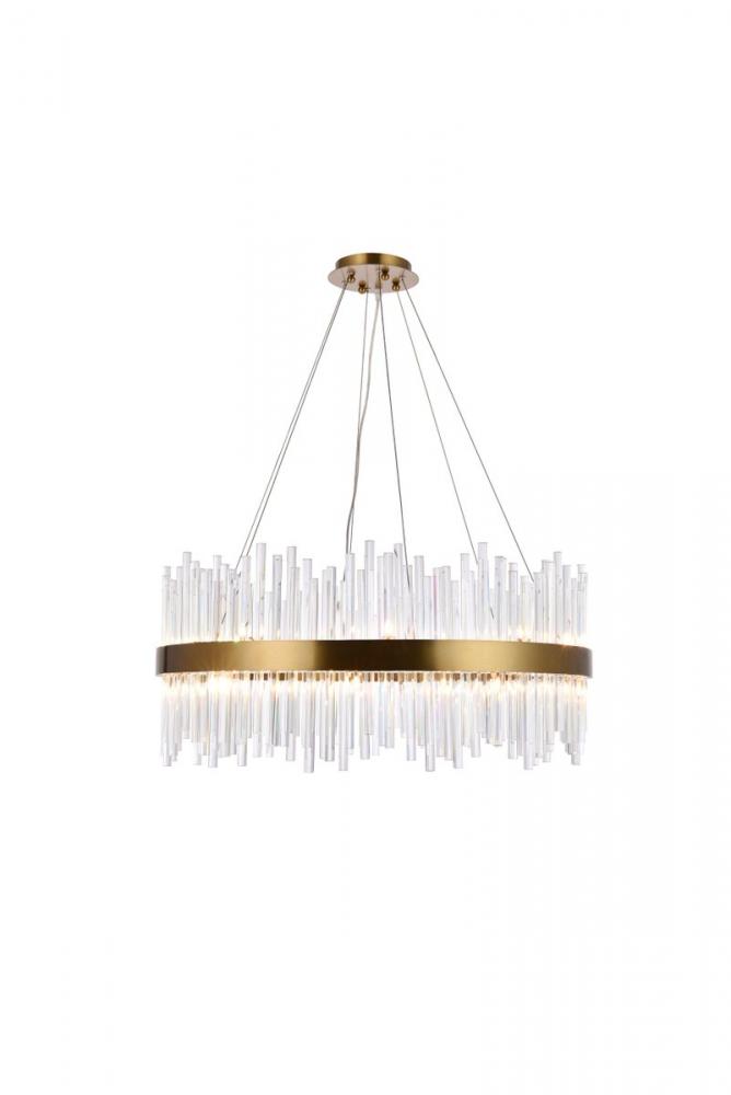 Dallas 18 light Gold Chandelier Clear Royal Cut Crystal