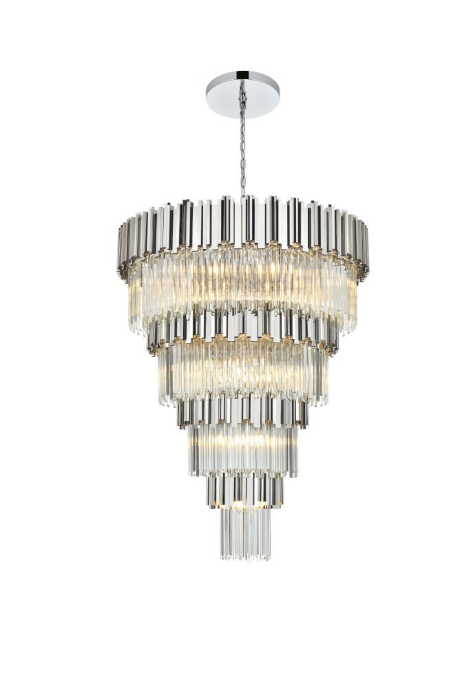 Pendant D40"H59"L29 Chrome