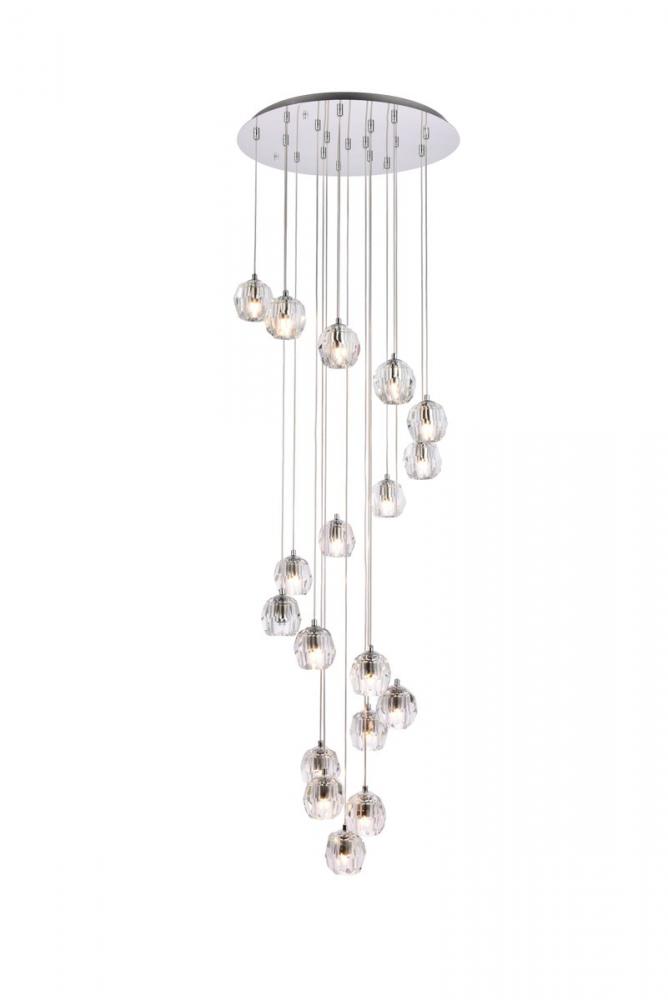 Eren 18 lights Chrome pendant