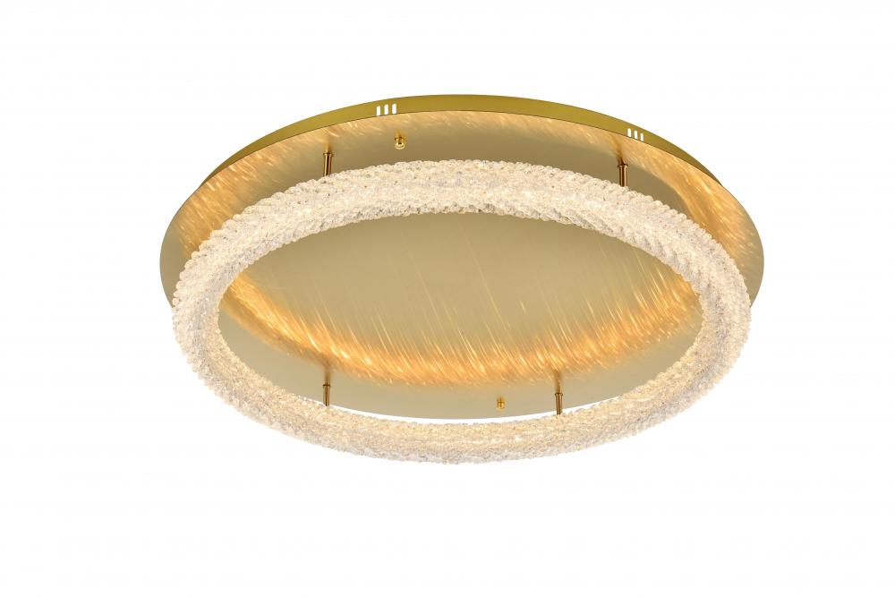Bowen Flush D33.5''H5.5'' LED 46W L1 Satin Gold