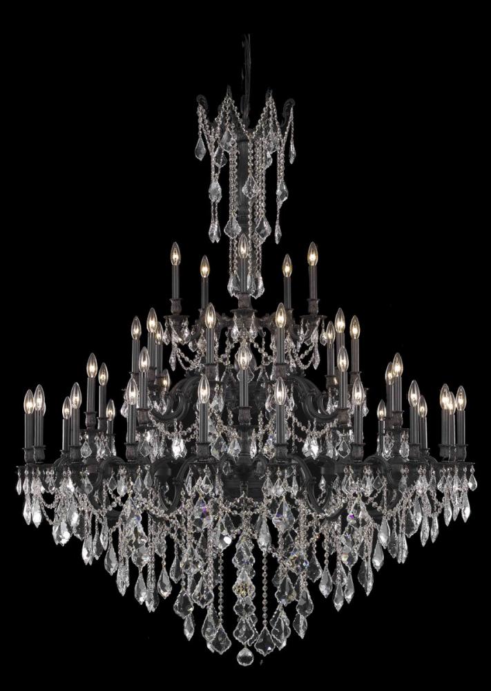 Rosalia 45 light Dark Bronze Chandelier Clear Royal Cut Crystal