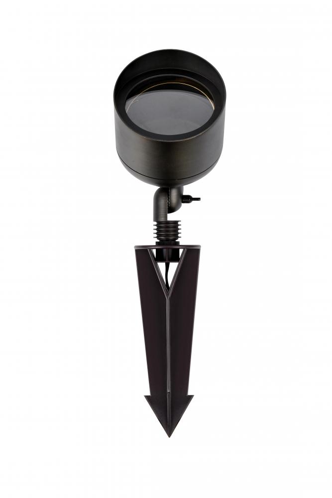 C039P DB Spot light w/ flat clear glass 4.65"x7.9", 3' wire Plastic spike