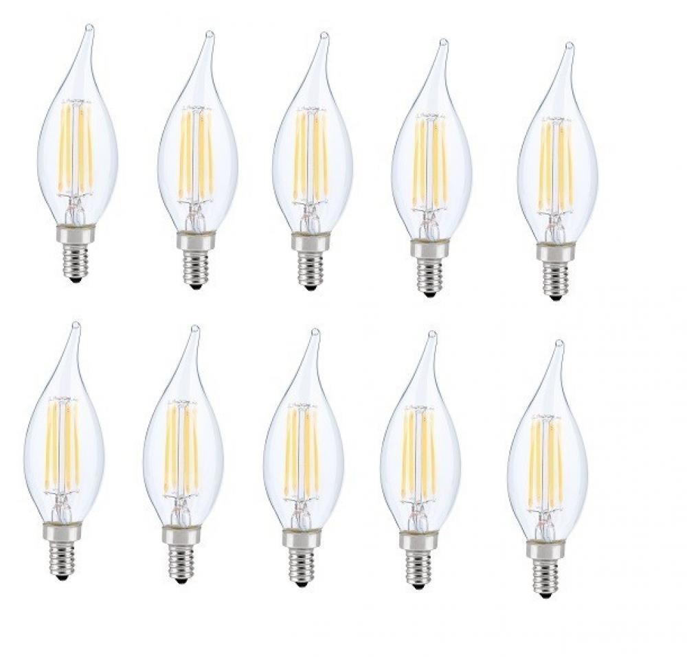 LED E12 CANDELABRA, FLAME TIP, 5000K, 300 degree, CRI80, ES, UL, 6W, 40W EQUIVALENT, 15000HRS