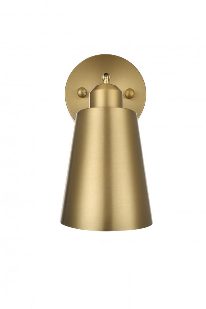Halycon Wall Sconce W5"E8.6"H10.6" Satin Gold