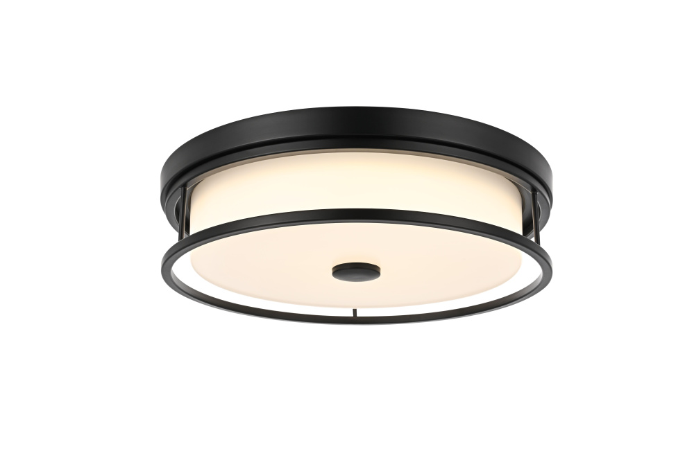 Flush Mount D16" H4" LED 24W 3CCT Black