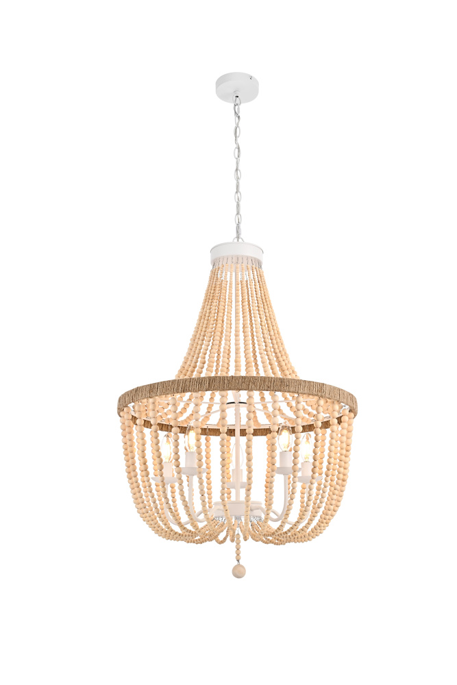 Pendant D24" H47" Beige