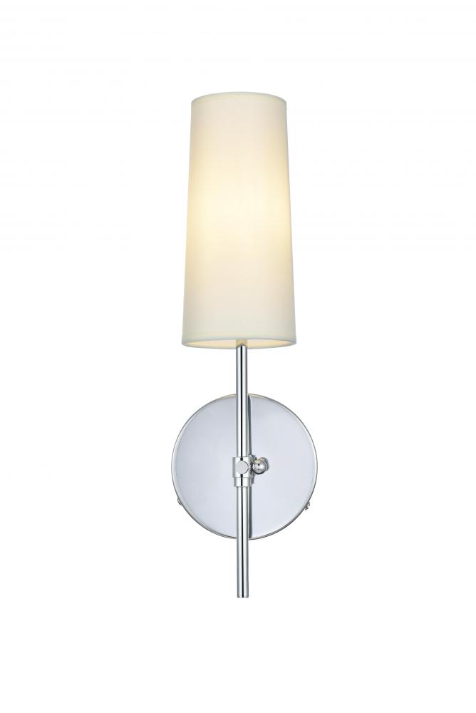 Mel Wall Lamp W5"E5"H15.5"L1 Chrome