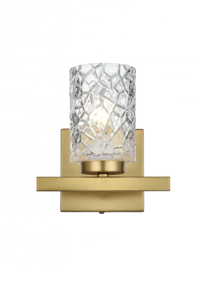 Cassie Wall sconce W7.1"E5.2"H7.7" Satin Gold