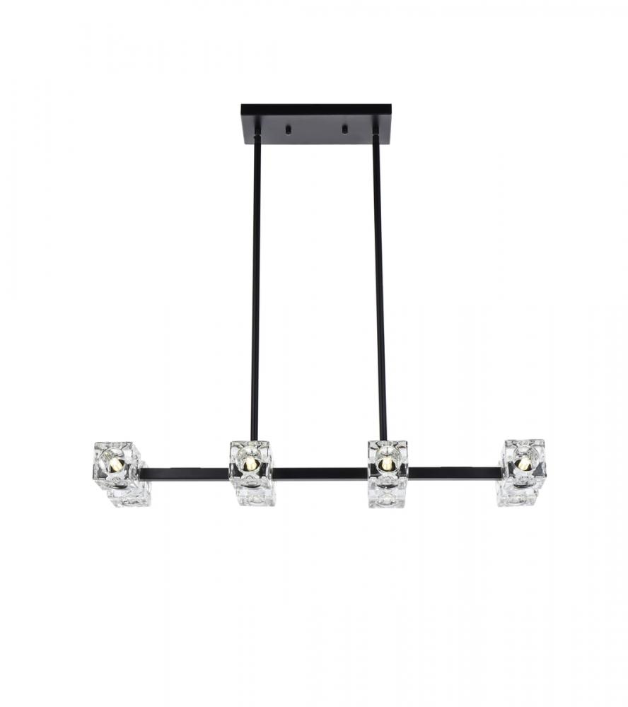 Lyra Pendant L30" W8" H2.5" L8 Black