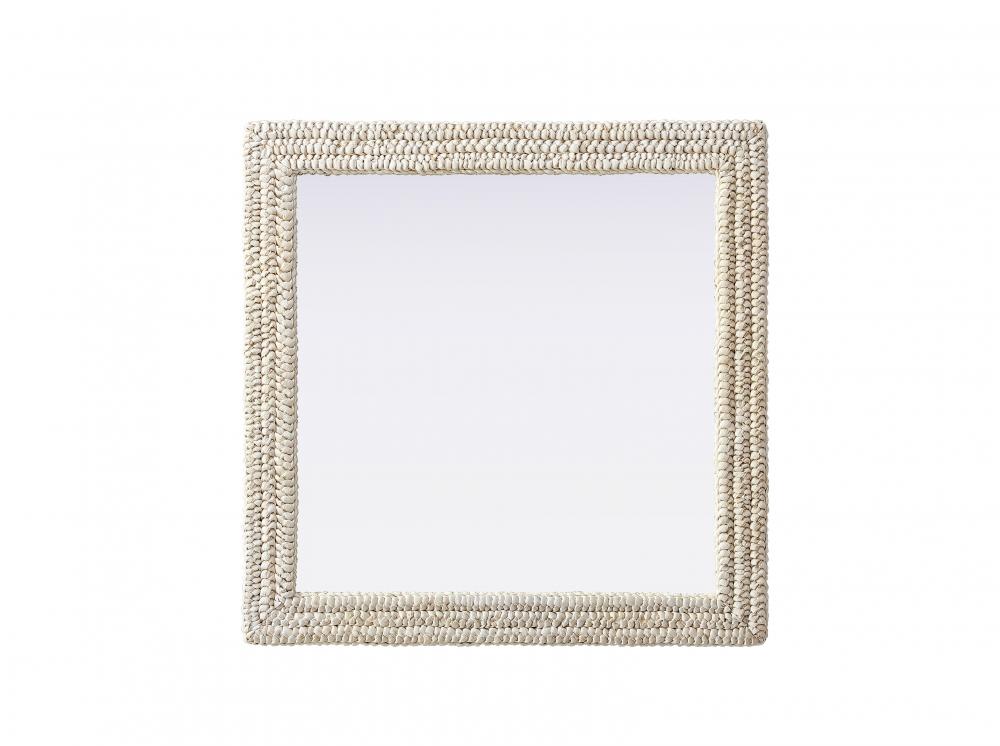 Jute Rope Mirror 36"x36'' Linen White