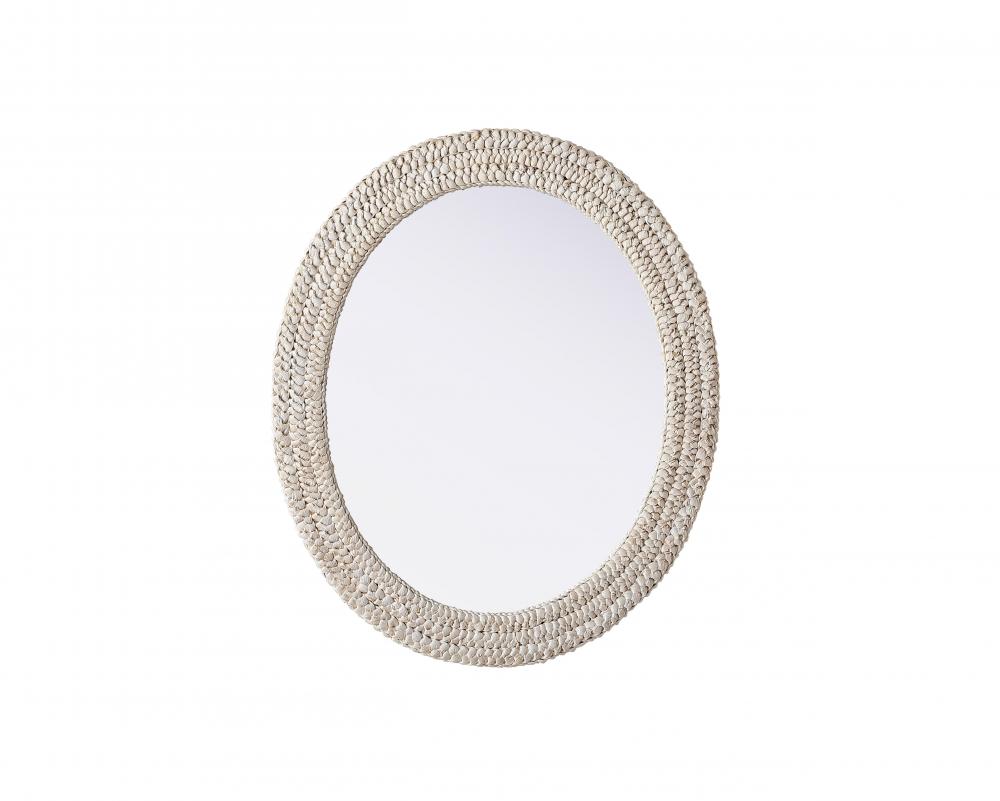 Jute Rope Mirror 30''x36'' Linen White