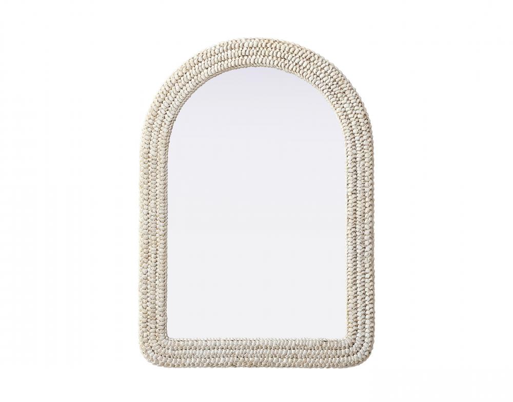 Jute Rope Mirror 30''x42'' Linen White