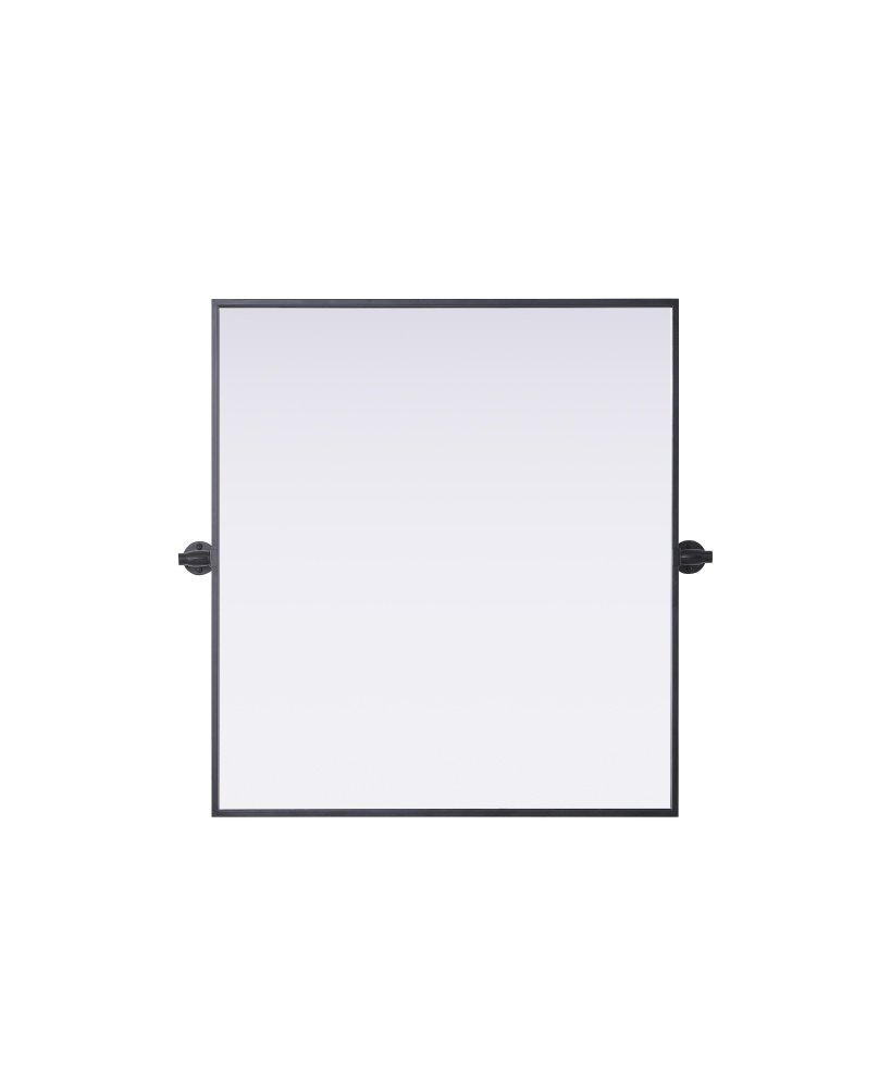 Metal Frame Mirror 27"W x 30"H Black