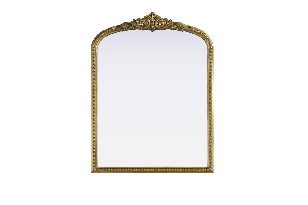 Naomi Vintage Resin Mirror 27x36 in Antique Brass