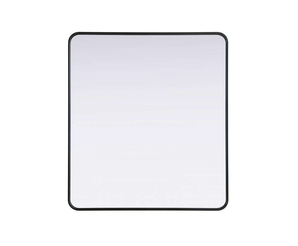 R Corner Mirror 36"x40"x2" Black