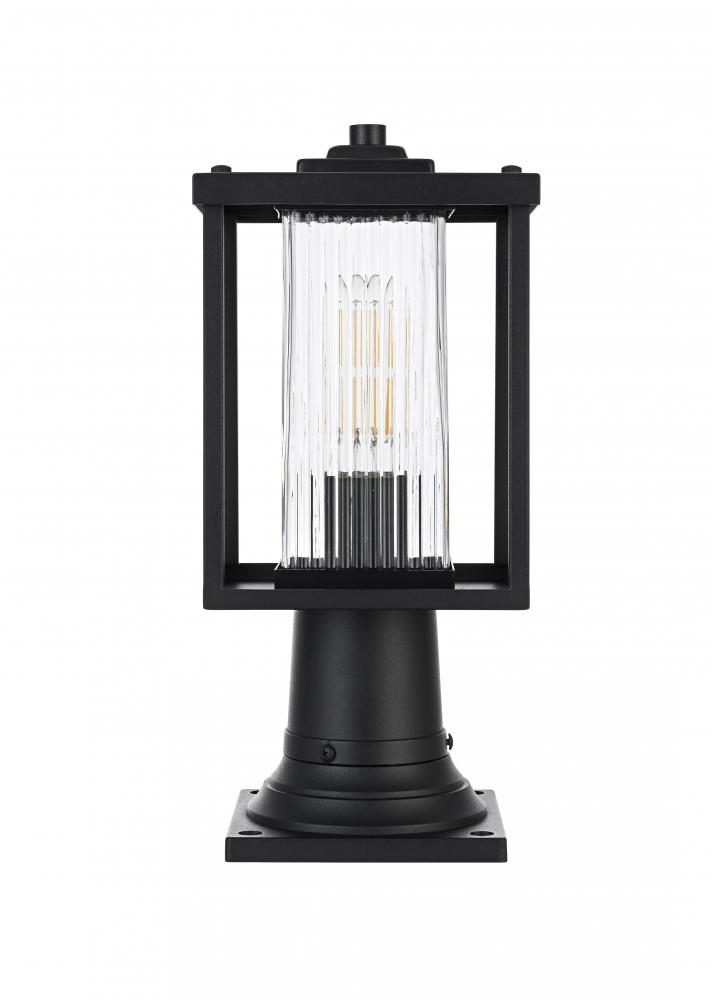 Outdoor Pole Light L7" H14.5" E7" L1 Black