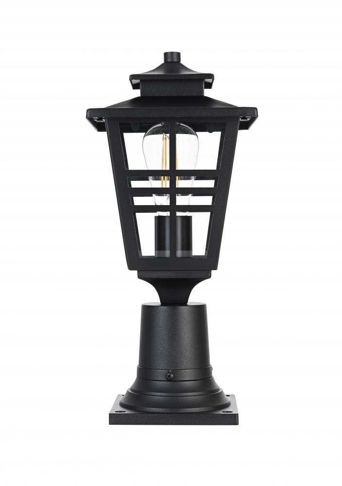 Outdoor Pole Light L7" W7" H15.5" L1 Black