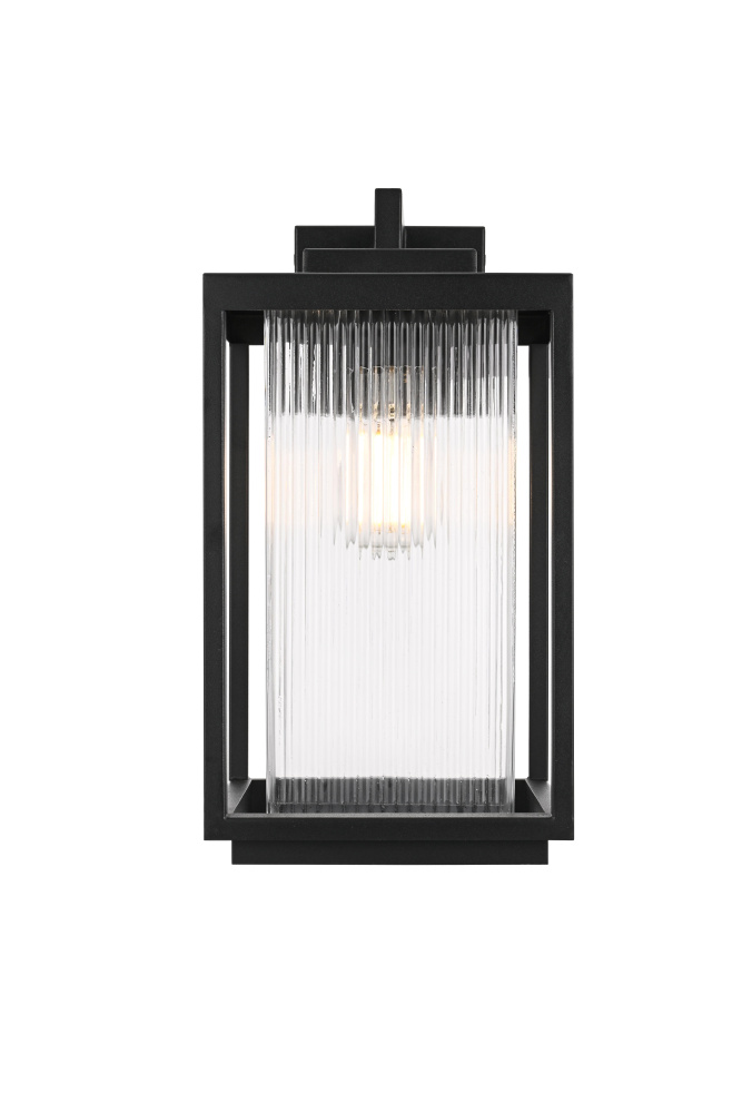 Wall sconce W8" E9.5" H15" L1 Black (1Box)