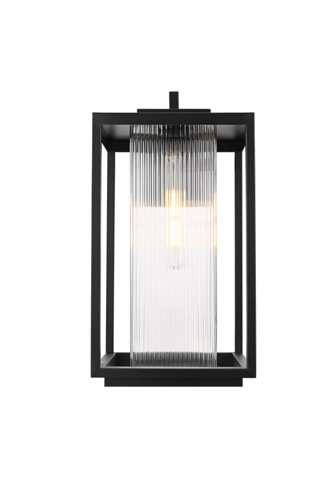 Wall sconce W10" E11.5" H19" L1 Black (1Box)