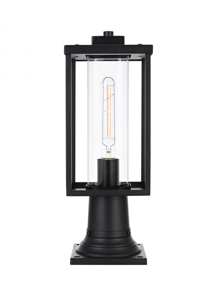 Outdoor Pole Light L6" H16.5" E6" L1 Black