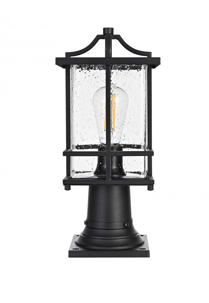 Outdoor Pole Light L7" H16" E7" L1 Black