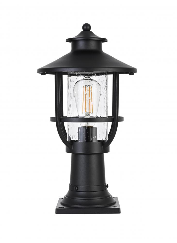 Outdoor Pole Light D9" H16.5" L1 Black