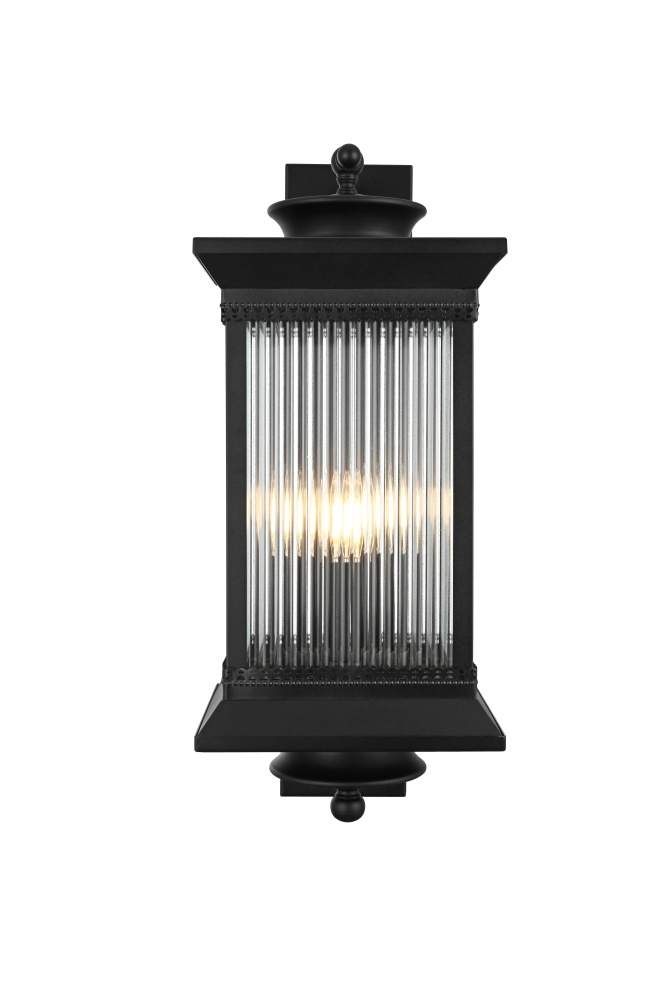 Wall sconce W9.5"E11.5" H23.5"  L3 Black (1Box)