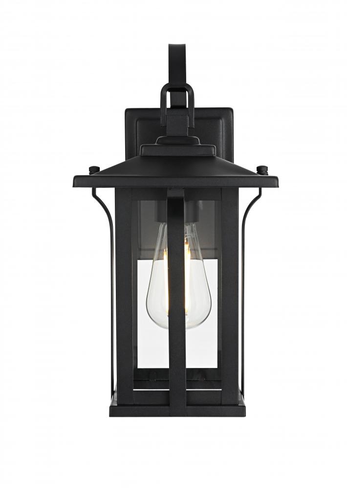 Wall sconce W7" H13.5" E8" L1 Black
