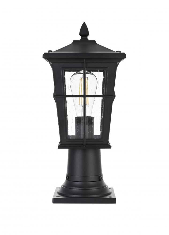 Outdoor Pole Light L7" W7" H16" L1 Black