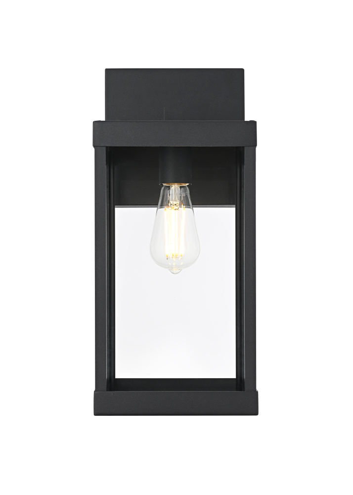 Wall Sconce W7.4" E9.4" H17.9" Black