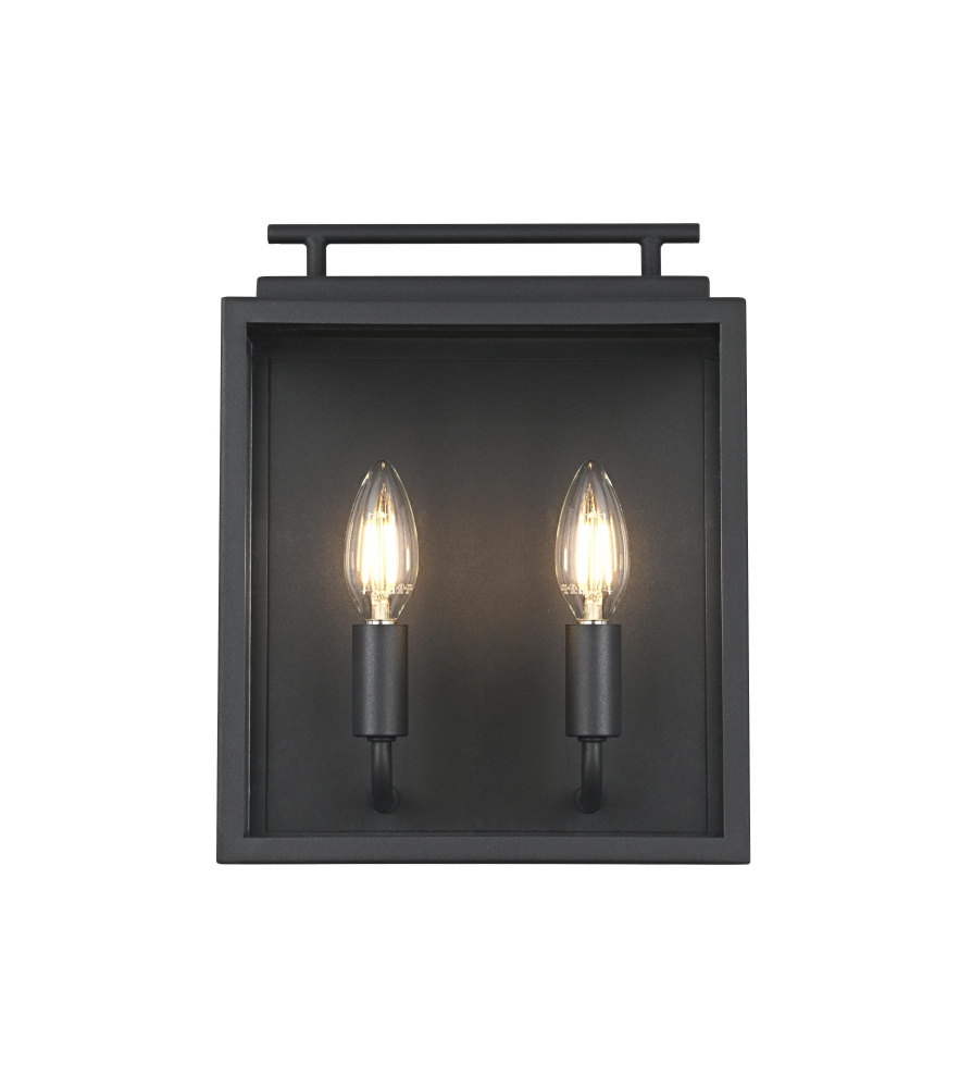 Wall Sconce W9.4" E4.7" H11.8" Black