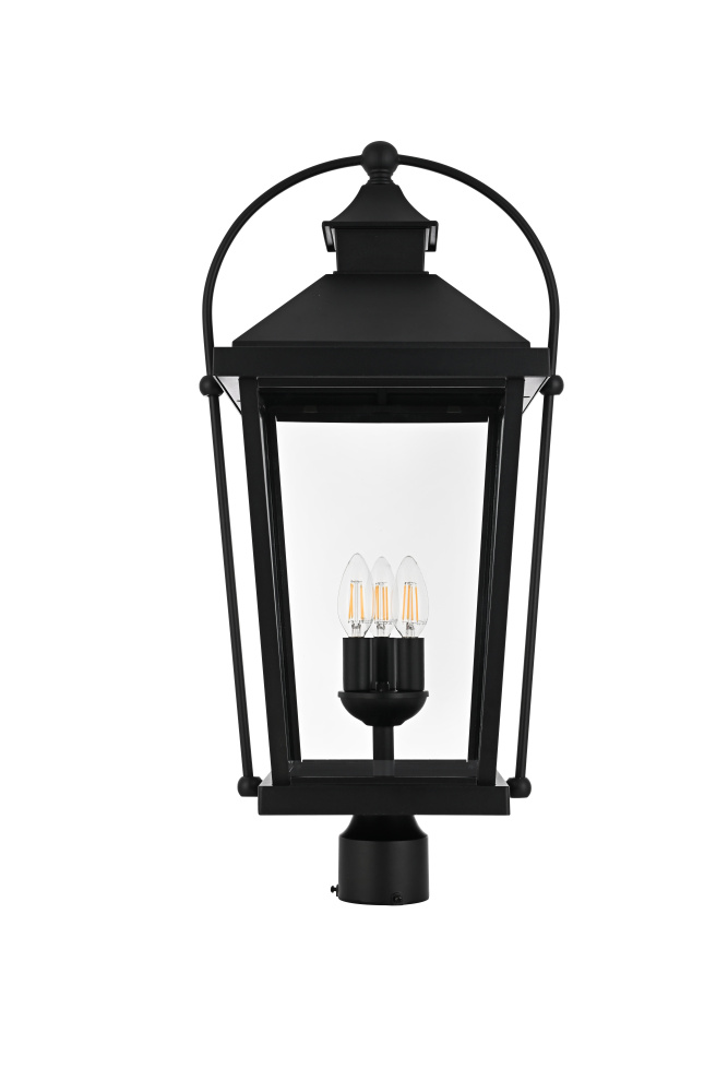Luz 27 inch Outdoor Post light in Black