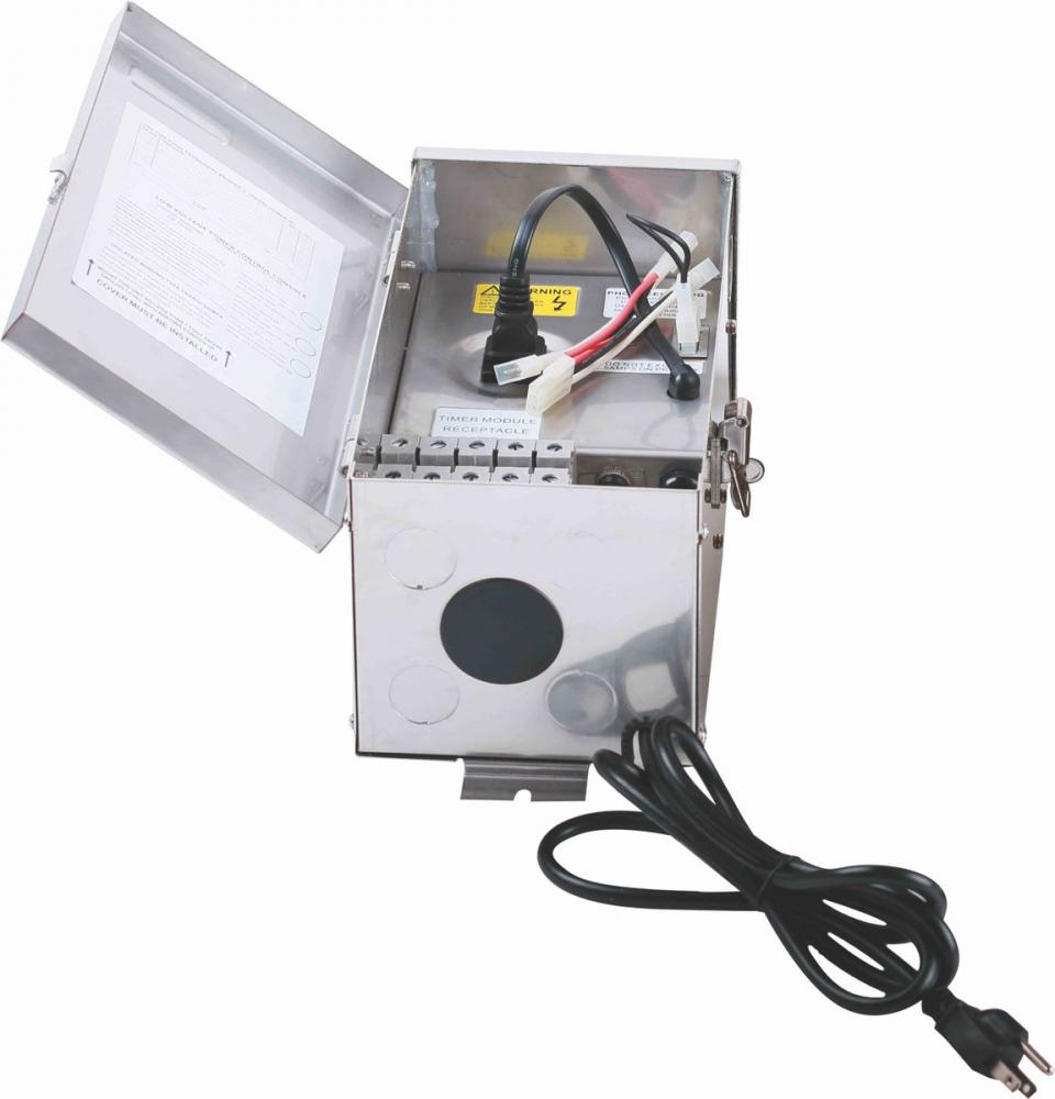LOW VOLTAGE LANDSCAPE TRANSFORMER 300W, 120V, STAINLESS STEEL,INPUT: 120VOUTPUT: 0V-12V-13V-14V-15V