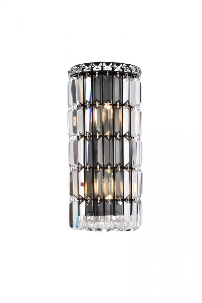 Maxime 8 inch black wall sconce