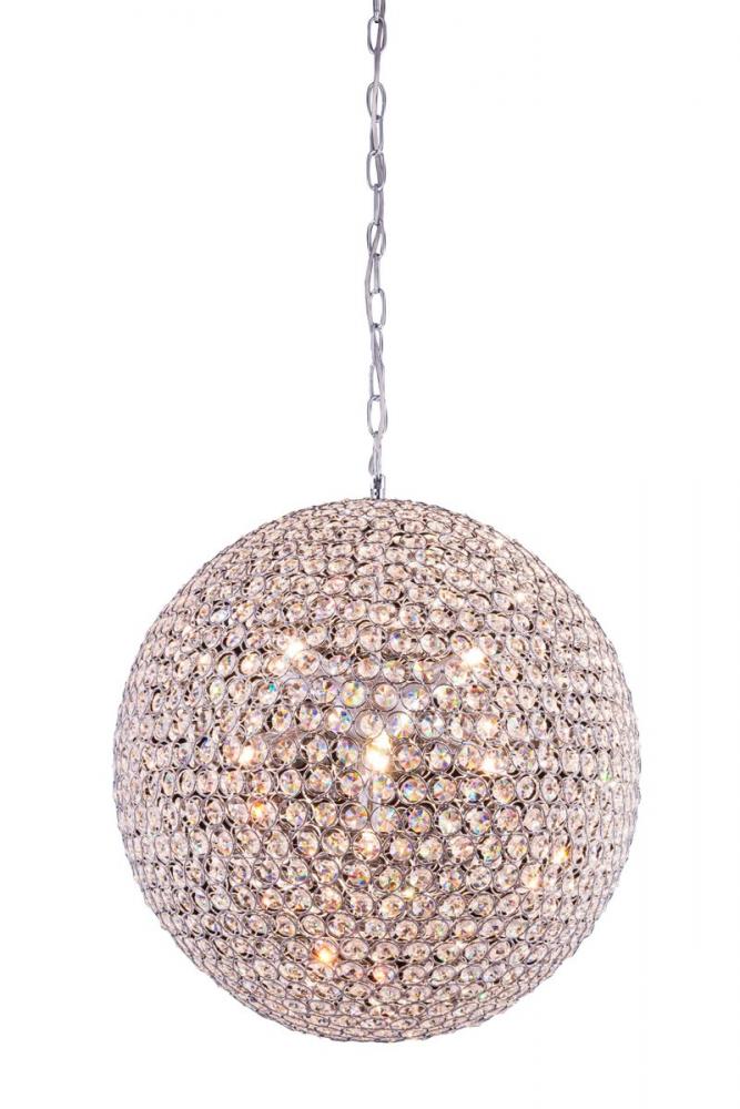 Cabaret 9 light Chrome Pendant Clear Royal Cut Crystal