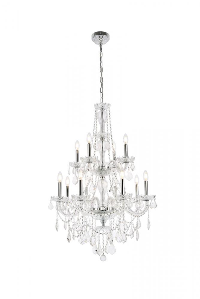 Giselle 12 light Chrome Chandelier Clear Royal Cut Crystal