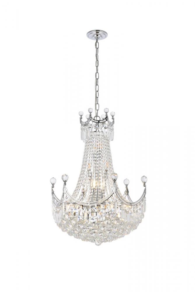 Corona 15 light Chrome Chandelier Clear Royal Cut Crystal