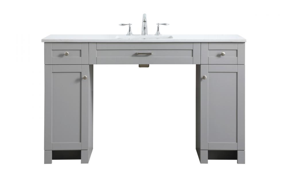 54 inch ADA compliant bathroom vanity in gray