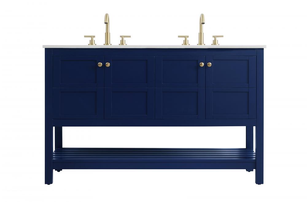 Vanity Cabinet 4dr 54"x22"x34" Blue