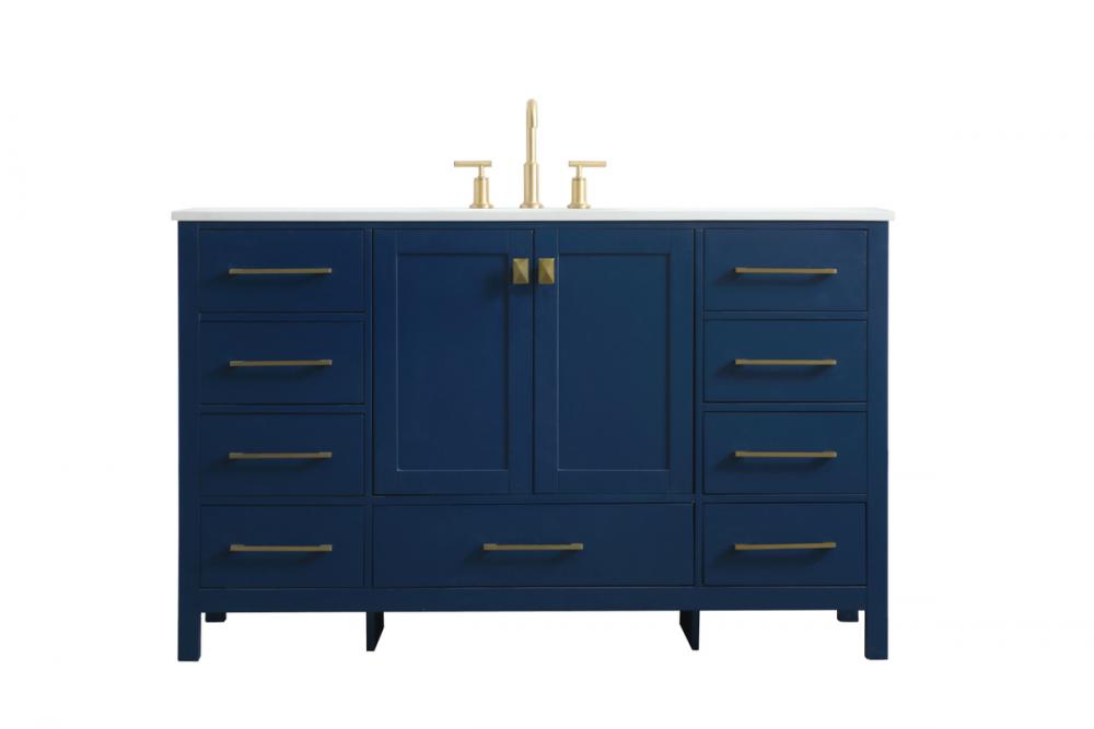 Vanity Cabinet 9Dw2Dr 54x22x34 Blue