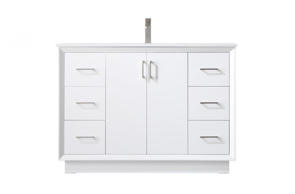 Vanity Cabinet 6Dw 2Dr 48"W x 22"D x 35"H white