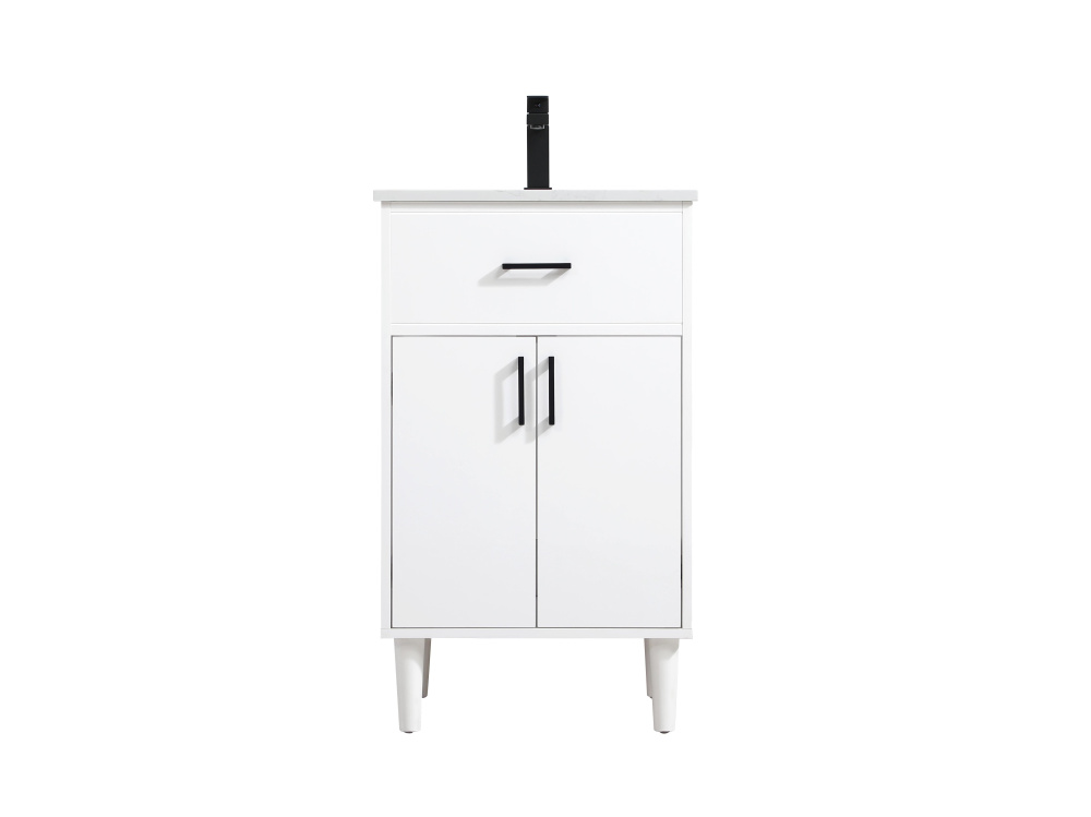 Vanity Cabinet 2Dr W20''XD19''xH34" WH