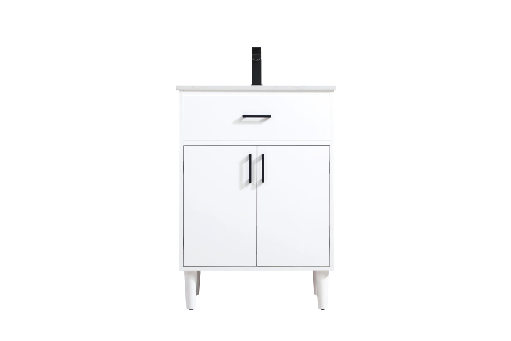 Vanity Cabinet 2Dr W24''XD19''xH34" WH