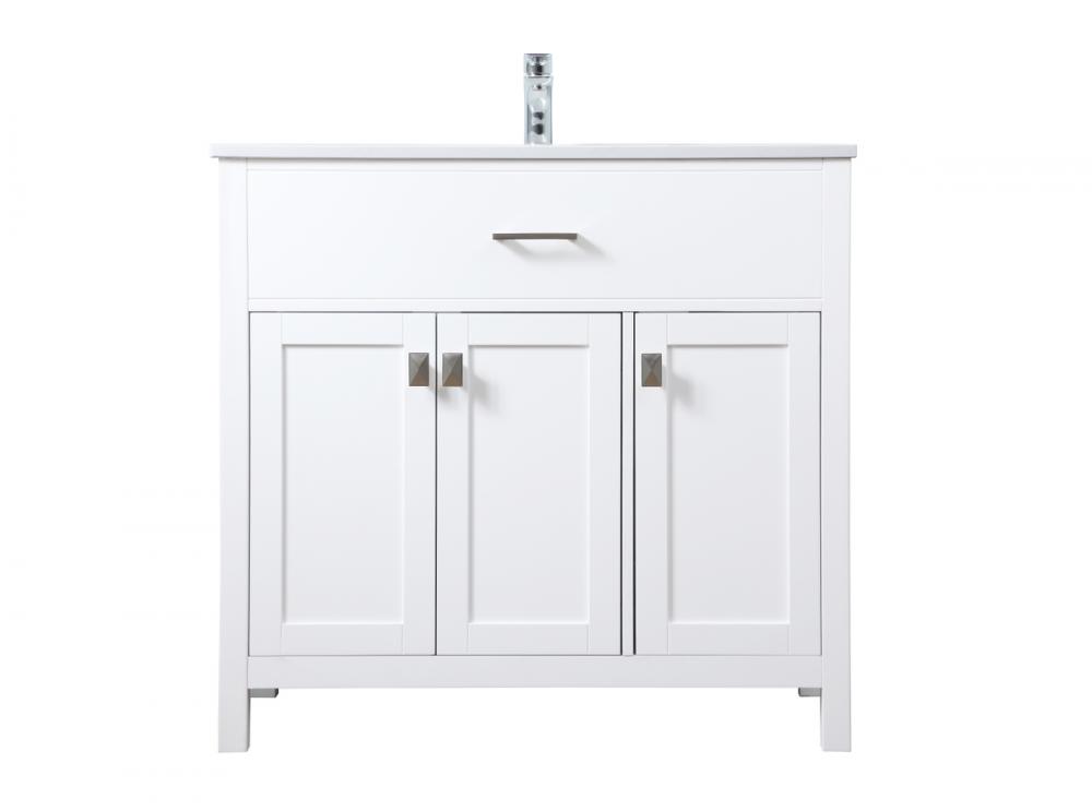 Vanity Cabinet 3Dr W36''xD19''xH34" White